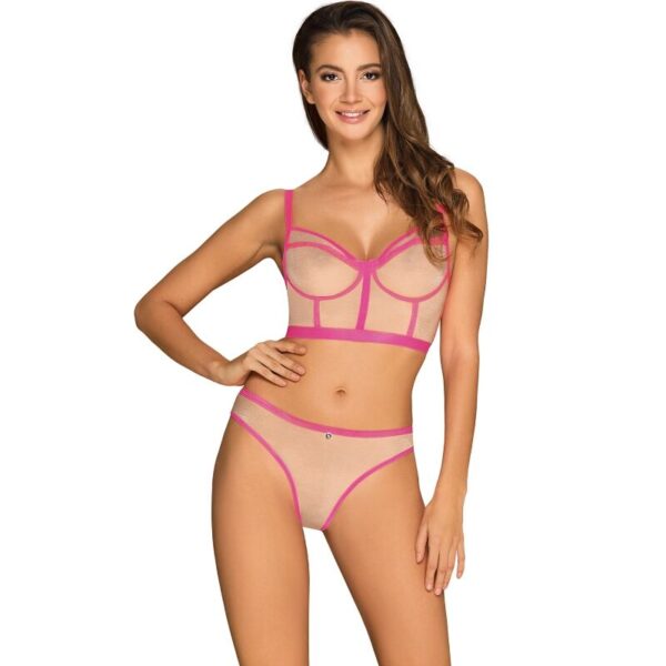 OBSESSIVE - CONJUNTO NUDELIA DUAS peças ROSA S/M