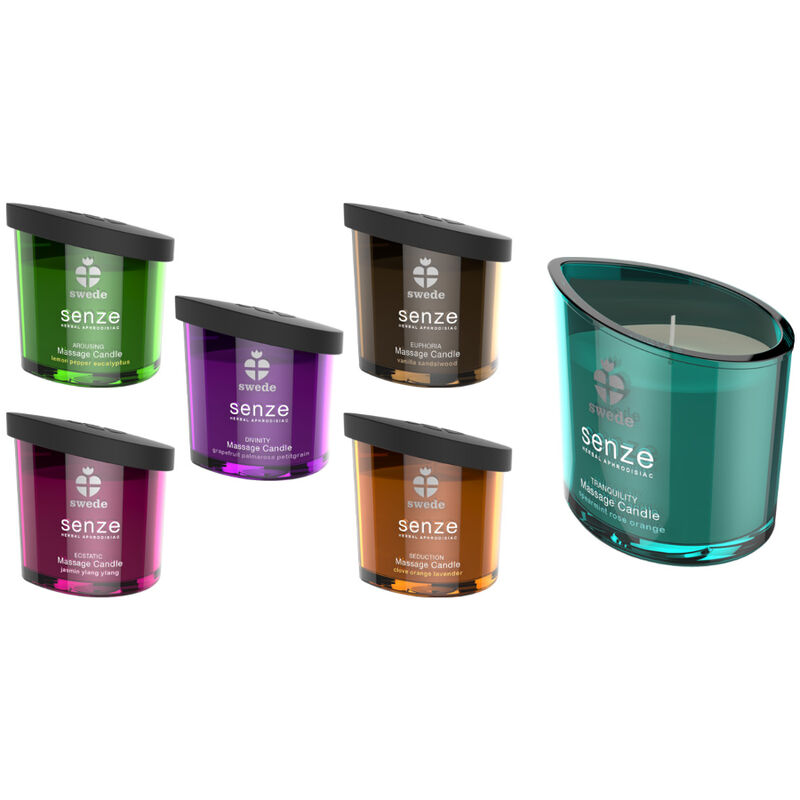 SWEDE - VELA DE MASSAGEM SWEEDE SENZE TRANQUILITY - HORTELÃ, ROSA, LARANJA 2 SWEDE - VELA DE MASSAGEM SWEEDE SENZE TRANQUILITY - HORTELÃ, ROSA, LARANJA