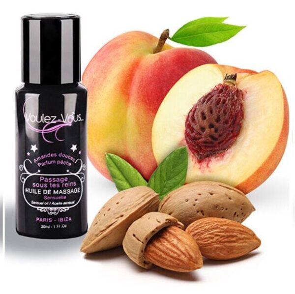 VOULEZ-VOUS - ÓLEO DE MASSAGEM SENSUAL AMÊNDOAS DOCES E PÊSSEGO 30 ML