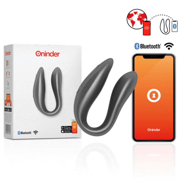 ONINDER - LISBOA G-SPOT & CLITORAL STIMULATOR BLACK - APLICAÇÃO GRATUITA