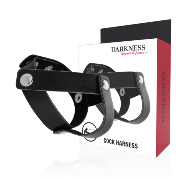 DARKNESS - ANEL DE PELE PARA PÉNIS E TESTÍCULOS