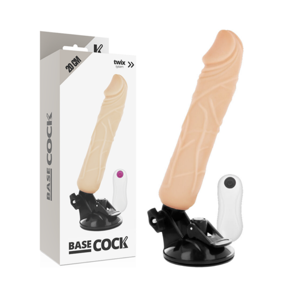 BASECOCK - VIBRADOR DE CONTROLE REMOTO NATURAL REALISTA 20 CM