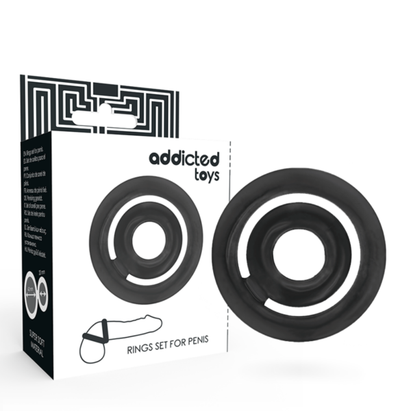 ADDICTED TOYS - POTENZ- C-RING PÉNIS PRETO