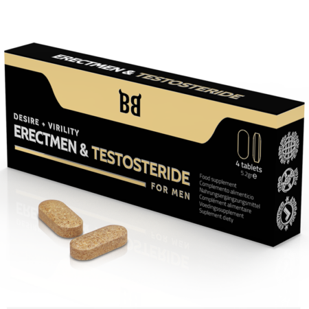 BLACKBULL BY SPARTAN - ERECTMEN & PODER DE TESTOSTERIDA E TESTOSTERONA PARA HOMENS 4 CÁPSULAS