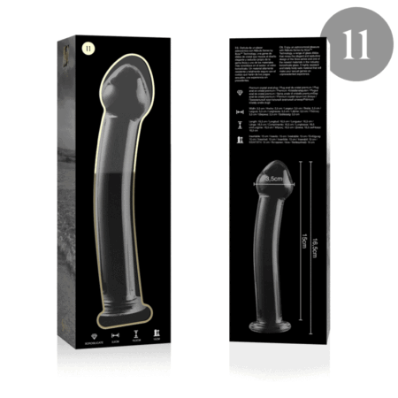 NEBULA SERIES BY IBIZA - MODELO 11 DILDO VIDRO BOROSILICADO 16 X 3 CM TRANSPARENTE