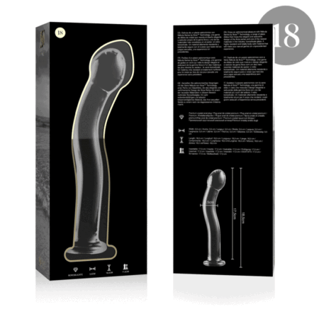 SÉRIE NEBULA BY IBIZA - MODELO 18 DILDO VIDRO BOROSILICADO 18,5 X 3,5 CM TRANSPARENTE