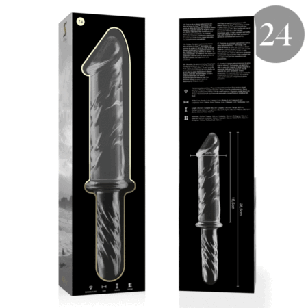 NEBULA SERIES BY IBIZA - MODELO 24 DILDO VIDRO BOROSILICADO 28,5 X 5 CM TRANSPARENTE
