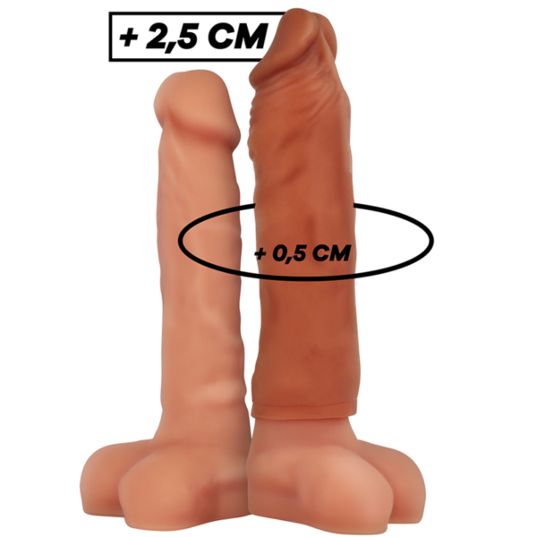 VIRILXL - EXTENSÃO DE PÉNIS DE SILICONE LÍQUIDO V5 Castanho