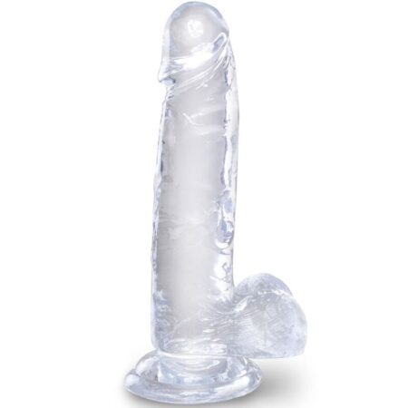 KING COCK - CLEAR PÉNIS REALÍSTICO COM BOLAS 15.2 CM TRANSPARENTE