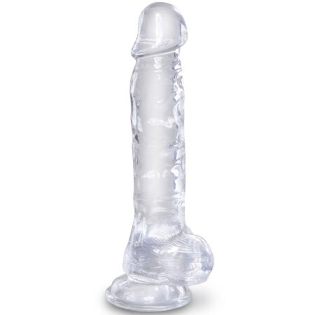 KING COCK - CLEAR PÉNIS REALÍSTICO COM BOLAS 16.5 CM TRANSPARENTE