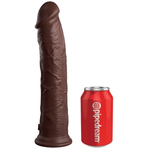 KING COCK - ELITE DILDO DE SILICONE REALISTA 28 CM Castanho