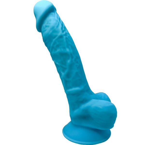 SILEXD - MODELO 1 PÉNIS REALÍSTICO PREMIUM SILEXPAN SILICONE AZUL 17.5 CM