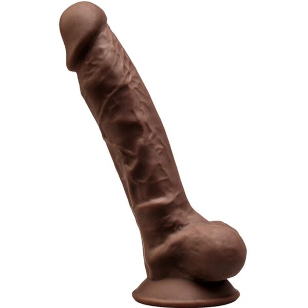 SILEXD - MODELO 1 PÉNIS REALÍSTICO PREMIUM SILEXPAN SILICONE CASTANHO 17.5 CM