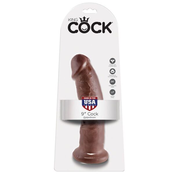KING COCK - 9 DILDO Castanho 22.9 CM