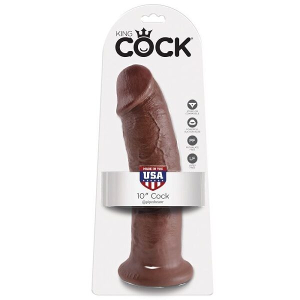KING COCK - 10 DILDO Castanho 25.4 CM