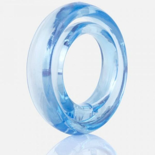 SCREAMING O - RING O2 DUPLO PÉNIS E TESTÍCULOS ANEL AZUL