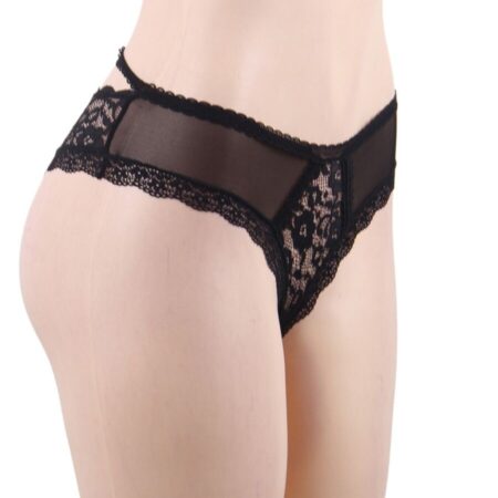 QUEEN LINGERIE - cueca DE RENDA FLORAL S/M
