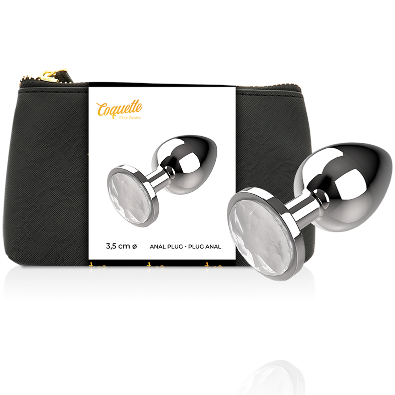 COQUETTE TOYS - PLUGUE ANAL METAL COR CLARO TAMANHO M 3,5 X 8 CM 1 COQUETTE TOYS - PLUGUE ANAL METAL COR CLARO TAMANHO M 3,5 X 8 CM