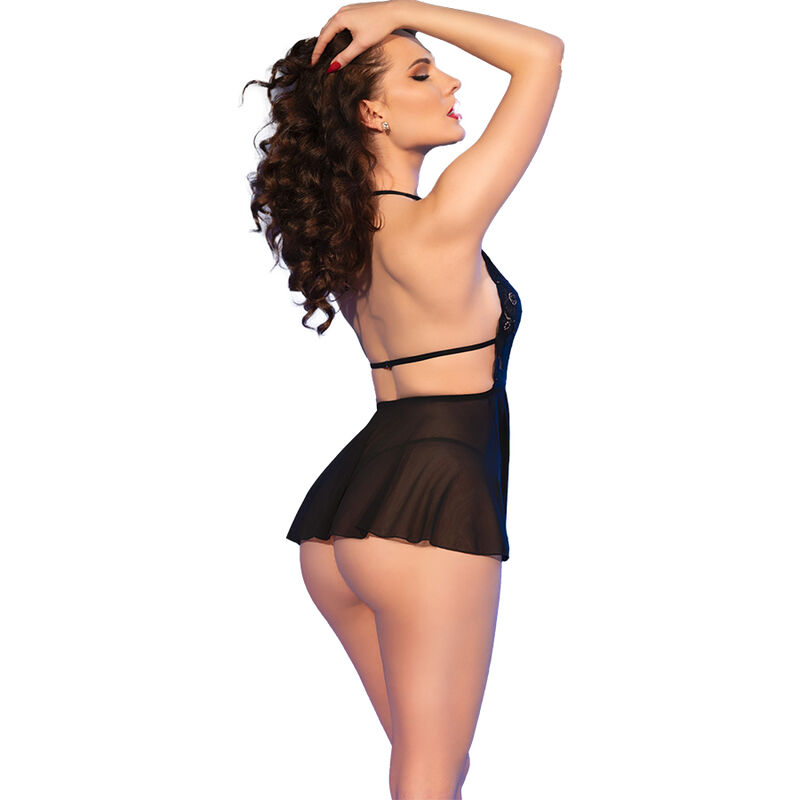 CHILIROSE - CR 4720 BABYDOLL E TANGA PRETA XL 2 CHILIROSE - CR 4720 BABYDOLL E TANGA PRETA XL
